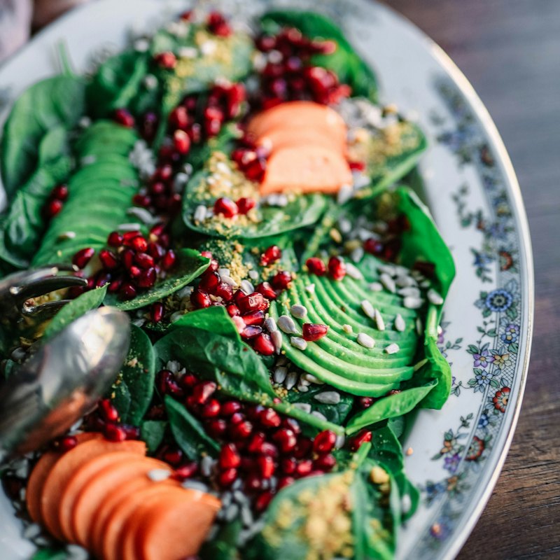 Pomegranate & Spinach